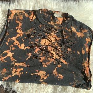 Acid washed distressed tank